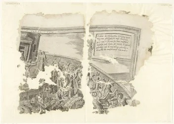 Cebes シーンのプリントの右上隅 Tabula Cebetis Carta Vitae (オブジェクトのタイトル)