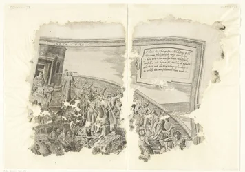Cebes シーンのプリントの右上隅 Tabula Cebetis Carta Vitae (オブジェクトのタイトル)