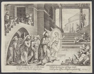 牢獄から使徒たちを救い出す天使