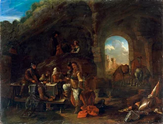 居酒屋のシーン、c1640-1665