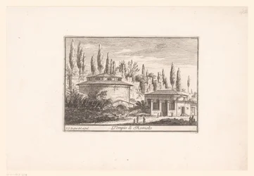 ロムルス神殿の眺め Tempio di Romolo (オブジェクトのタイトル) 古代ローマと現代ローマの景色 (シリーズ タイトル) Varie Vedute di Roma Antica, e Moderna (シリーズタイトル)