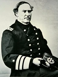 1862年にニューオリンズとモービルベイを攻略したデイヴィッド・グラスゴー・ファラガット（1801-1870）の肖像画
