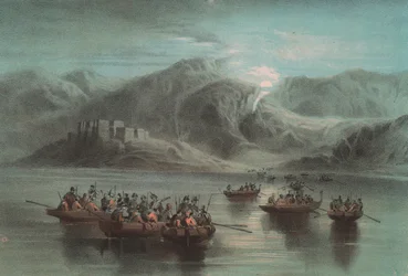 ガリバルディ隊員のカラブリア州カポ・デッル・アルミへの上陸