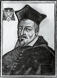 フランスのカトリック神学者・枢機卿ピエール・ド・ベルーレ（1575-1629）の肖像、プリント