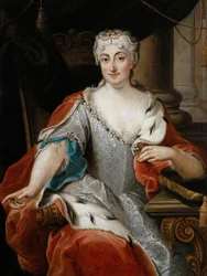 Marie-Clementine Sobieska (Marie Clementine) - Maria Clementina Sobieska (1702-1735) の肖像 - Ghezzi、Pier Leone (1674-1755) - ca 1735 - 木に油彩 - 115x86 - ヴィラヌフ宮殿博物館