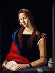 マドレーヌ像 ピエロ・ディ・コジモ（1461/2-1521）作 1485-1490年 薄さ72x53cm バルベリーニ宮殿（ローマ） ガレリア・ナツィオナーレ・アルテ・アンティカ