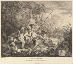 子供釣り、ca。 1738。
