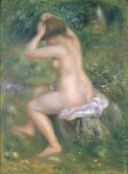 入浴者、c.1885-90（キャンバスに油彩）