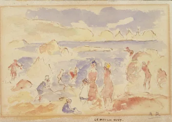ビーチシーン、1883年。