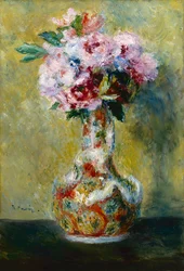 「日本の花瓶の花の花束」（ジャポニズム） ピエール・オーギュスト・ルノワール作（1841-1919） 1878年 インディアナポリス美術館 アメリカ合衆国