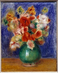 花のブーケピエール・オーギュスト・ルノワール（1841-1919）の絵画