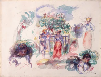 木の下の人物、1880-82。