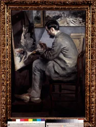 フレデリック・バジーユ（1841-1870）：ピエール・オーギュスト・ルノワール（1841-1919）による肖像画