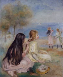 海辺の少女、1875年頃（キャンバスに油彩）