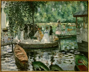 ラ・グルヌイエール。ピエール＝オーギュスト・ルノワール（1841-1919）による絵画、1869年。ストックホルム、国立美術館
