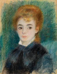 赤褐色の髪の婦人 1875-78年頃 パステル、トチ紙