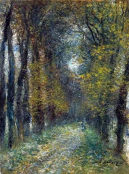 ピエール・オーギュスト・ルノワール（1841-1919）の絵画「屋根付きの路地