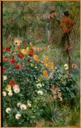 モンマルトルのコルトー通りの庭 ピエール・オーギュスト・ルノワール（1841-1919）の絵画 1876年 ピッツバーグインスティテュート・オブ・アート
