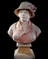 ルノワール夫人（画家の妻） 多色モルタルの胸像 ピエール・オーギュスト・ルノワール（1841-1919） 1916年 パリ オルセー美術館