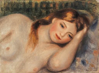 バストで横になっている裸の女の子、1905