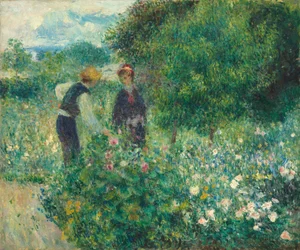 花を摘む、1875年。