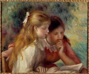 読書 絵画 ピエール・オーギュスト・ルノワール（1841-1919） 19世紀 日0.55x0.65 m パリ、オルセー美術館