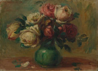 花瓶のバラc。 1890