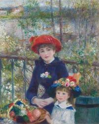 テラスの二人の姉妹、1881年。