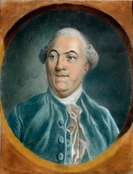 ジャック・ネッカーの肖像 (1732-1804) ピエール・ボーデマン (1729-1808) によるパステル大臣の絵画 18 世紀 トロワ美術館 デ ボザール