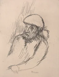 ルノワールの肖像」1916年頃（銅版画
