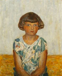 若い女の子の肖像;少女の肖像、1924年頃（キャンバスに油彩）