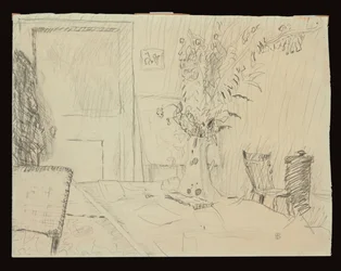 ル・カネのダイニングルームのフラワーポット