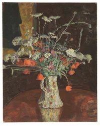 野の花、アンベルとポピー 1912年頃（油彩・キャンバス）
