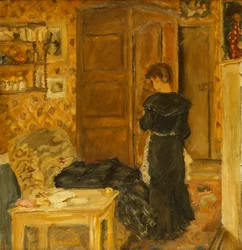 インテリアの女性; Femme a l&39;Interieur、c。 1907-10（キャンバスに油彩）