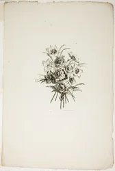 水仙の花束、「さまざまな花束のコレクション」から、ジャン・ピレマンによって発明および描かれ、P. C. カノによって彫刻