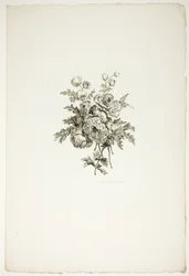 牡丹のブーケ（ジャン・ピルマン作、P.C.カノー版画による花束コレクションより