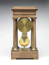 10進数の時計、c.1798-1805（松、真鍮、エナメル）