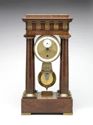 10進数の時計、c.1798-1805（松、真鍮、エナメル）