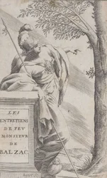 口絵、故バルザック氏へのインタビューより Les Entretiens de Feu Monsieur d...、1660年。