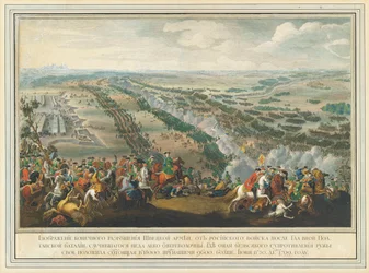 1724年以降の1709年6月27日のポルタヴァの戦い。