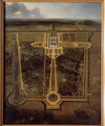 城と公園の透視図 ラ・フランセーズ ピエール・ドニ・マルタン（1663-1742）の絵画 1711年 ルーアン、ボザール美術館