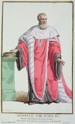 Achille de Harlay 「Receuil des Estampes, Representant les Rangs and les Dignites, suivant le Costume de toutes les Nationes Existantes」（1780年刊）より（手彩色のエングレービング