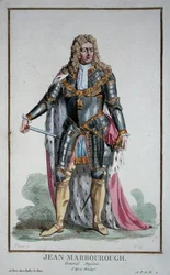 ジョン・チャーチル（1650-1722）マールボロ公爵 「Receuil des Estampes, representant les Rangs and les Dignites, suivant le Costume de toutes of the Nationes Existantes」（1780年刊）より（手彩色の彫刻版