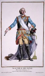 モーリス・ド・サックス（1696-1750）、『現存する諸国民の服装に基づく身分と位階を表した版画集』より、1780年刊行