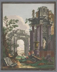 凱旋門の廃墟の眺め L