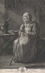 ヴァンス伯爵のオフィスからの老婆、1782-97。
