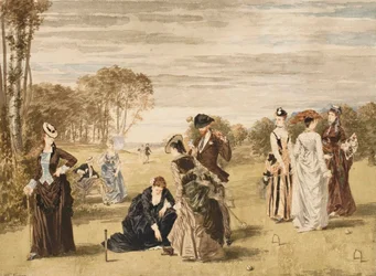 クロケットゲーム、1874年。