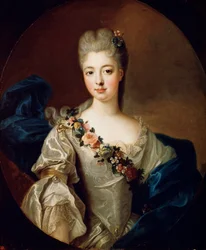 オルレアンのシャルロットアグラの肖像画、マドモアゼルドヴァロワ、1720年代。