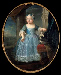ルイ15世の三女であるフランスのルイーズ・マリー（1728-1733）（マダム）の肖像 ピエール・ゴベール（1662-1744）による絵画 18世紀 日。1,08 x 0,88 m.