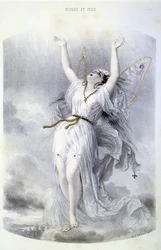 フェー。La Peri - 「Les femmes mythologiques（神話の女性たち）」（MeryとFoelix著、G.Staal画、Gouet編）に収録。
